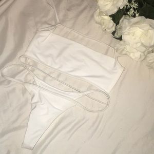 KHASSANI bikini set pure white XS